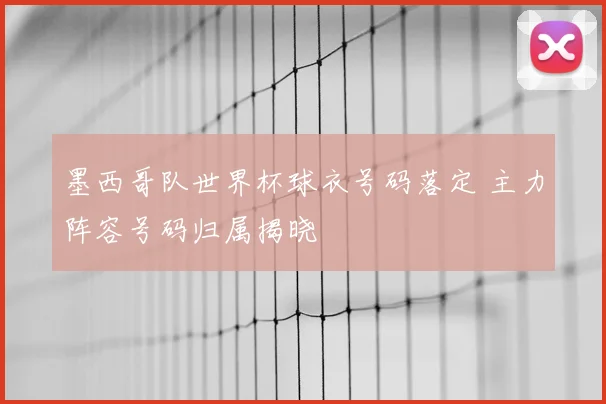 墨西哥队世界杯球衣号码落定 主力阵容号码归属揭晓